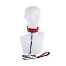 S And M Exs And Ohs Collar And Leash Red Neck Restraint