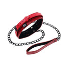 S And M Exs And Ohs Collar And Leash Red Neck Restraint