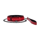 S And M Exs And Ohs Collar And Leash Red Neck Restraint