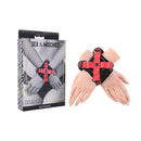 S And M Exs And Ohs Cross Cuffs Red Black Restraints