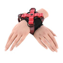 S And M Exs And Ohs Cross Cuffs Red Black Restraints