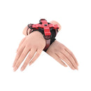 S And M Exs And Ohs Cross Cuffs Red Black Restraints