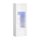 Display Cabinet Sideboard Storage Cupboard LED 170cm White