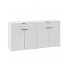 Sideboard High Gloss 4 Doors 2 Drawers White