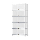 Display Cabinet 5 Tiers Clear Door White
