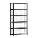 Storage 5-Tier Shelves Display Cabinet Tall Bookcase Black