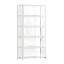Storage 5-Tier Shelves Display Cabinet Tall Bookcase White