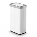 Rubbish Bin 70L Automatic Sensor Kitchen Bin, Slim Smart Garbage Can Touchless Rectangular with Liner Holder, Fully Closed Lid for Bedroom, Bathroom, Living Room, White