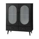 Sideboard with Pull Up Drawers and Glass Doors