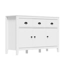Sideboard Buffet Storage Cabinet 3 Doors Cupboard Pantry Kitchen White