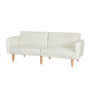 Sofa Bed Convertible Lounge 3 Seater Futon Couch Recliner Fabric Beige