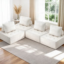 Floor Sofa Lounge Chair 4 Seater with Pillow