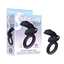 S Bullet Ring Flipper Black Vibrating Cock Ring