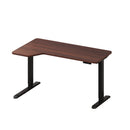 L-shape Electric Standing Desk 145cm Black & Walnut