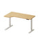 L-shape Electric Standing Desk Single Motor 145CM White&Oak