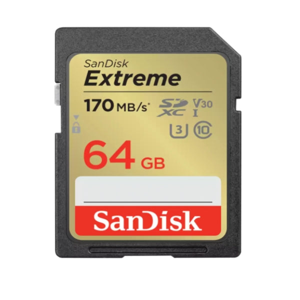 Sandisk extreme sdxc sdxv2 64gb v30 u3 c10