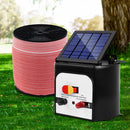 Fence Energiser 8KM Solar Powered Electric 1200M Poly Tape