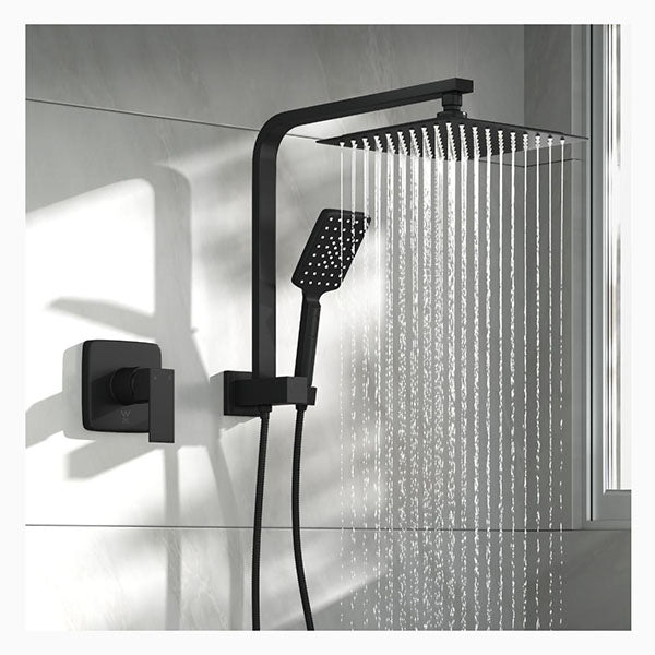 Rain Shower Head Set With Mixer Square Handheld Shower