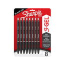 Sharpie Gel Retractable Gel Pen Black Pack Of 8