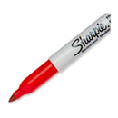 Sharpie Permanent Marker Fine Point Red Box Of 12