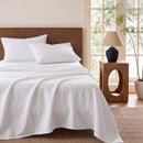 Kingsingle 500TC Cotton 4Pcs Sheet Set with 40cm Extra Deep Pocket for Thick Mattresses Sateen Weave for Sweaty Nights White