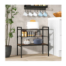 3 Tier Industrial Entryway Table With Removable Panel And Mesh Shelf