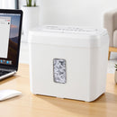 8L Small Tabletop Paper Shredder 4 Sheet P4 Cross Cut Home Office