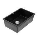 Kitchen Sink 70x45cm Granite Stone Sink Single Bowl Black
