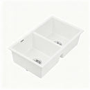 Kitchen Sink 77x45cm Granite Stone Sink Double Bowl White
