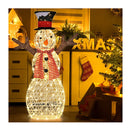 Lighted Standing Snowman With Ground Stakes For Decorations