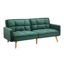 Sofa Bed Velvet 3-Seater Green