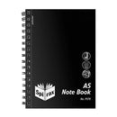 Spirax P570 Pp Notebook A5 200 Pages Black Side Opening Pack Of 5
