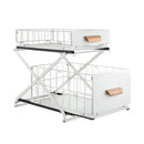 2 Tier Kitchen Bathroom Storage Rack Adjustable Height Organizer