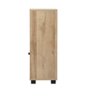 Shoes Storage Cabinet 2 Doors Brown Set of 2