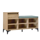 Shoe Cabinet Bench Storage Drawer 6 Shelves Polyester Seat