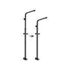 Wels 8 Inches Hand Held Shower Head Square Adjustable Height Black