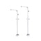 8 Inch Square Hand Held Shower Head Adjustable Height Shower Rail Set