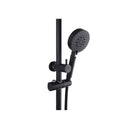 Shower Head Set Round Gooseneck Arm 5 Modes Handheld Set With Wall Tap