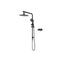 8 Inch Ss304 Shower Heads Set 3 Modes Handheld Head Wall Taps Black