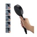 8 Inch Rain Shower Head Round 5 Modes Handheld Head High Pressure