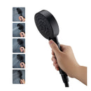 8 Inch Rain Shower Head 5 Modes Handheld High Pressure With Wall Taps