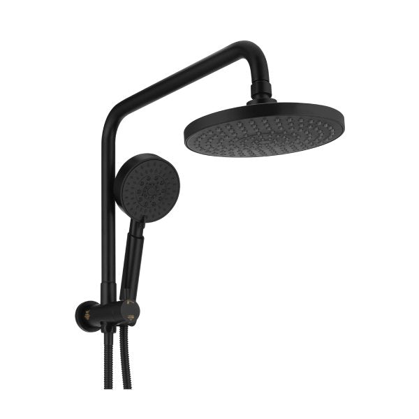 8 Inch Rain Shower Head 5 Modes Handheld High Pressure With Wall Taps