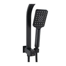 Aca Shower Head Set 8 Inch Square Rain Handheld Head Black Wels