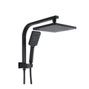 Aca Shower Head Set 8 Inch Square Rain Handheld Head Black Wels