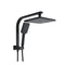 Aca Shower Head Set 8 Inch Square Rain Handheld Head Black Wels