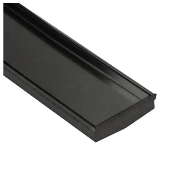 Tile Insert Shower Grate Stainless Steel W120mm x L1200mm Satin Black