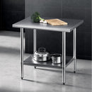 914x762mm Stainless Steel Kitchen Bench 430