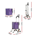 Emajin Foldable Shopping Cart Trolley 35L Grocery Bag Rolling Wheel
