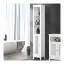 Bathroom Cabinet Storage Laundry Tall Slim Cupboard Rattan Door