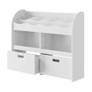 Kids Bookshelf Toy Storage Box Organiser Display Shelf White